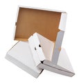 Used white cardboard boxes Royalty Free Stock Photo