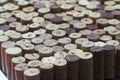 Used wine corks random selection Royalty Free Stock Photo