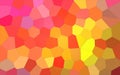 Useful abstract illustration of pink, orange, yellow and purple bright Big hexagon. Handsome background for your work.