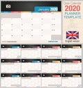 Useful desk calendar 2020 with space to place a photo. Size: 210 mm x 148 mm. English version