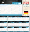 Useful desk calendar 2020 with space to place a photo. Size: 210 mm x 148 mm. German version