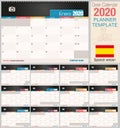 Useful desk calendar 2020 with space to place a photo. Size: 210 mm x 148 mm. Spanish version