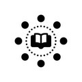 Black solid icon for Useful, book and interesting