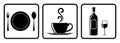 Useful Icon for Restaurant-Meal allowed icon,Coffee Shop Icon,Alcohol allowed Icon