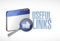 Useful links browser illustration design