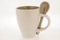 Useful mug and spoon Royalty Free Stock Photo