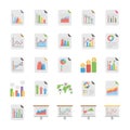 Reports and Diagrams Flat Icons