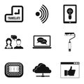 Useful resource icons set, simple style Royalty Free Stock Photo