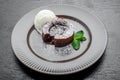 Useful and tasty food hot Chocolate Pudding , Fondant au chocolat