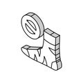 useless sock isometric icon vector illustration