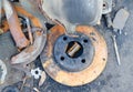 Useless, worn out rusty brake discs