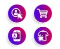 User, Ab testing and Market sale icons set. Dirty t-shirt sign. Project manager, Phone test, Customer buying. Vector