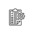 User Acceptance Testing line icon Royalty Free Stock Photo