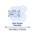 User access function light blue concept icon Royalty Free Stock Photo