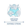 User access function turquoise concept icon Royalty Free Stock Photo