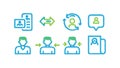 User Account & Communication Icons Set, Digital Network Symbols, vector design Generative AI Royalty Free Stock Photo