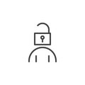 User account login line icon