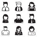 user,account, staff, employee maid icons vector illustration Symbol