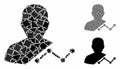 User analytics Composition Icon of Rough Items