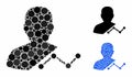 User analytics Composition Icon of Round Dots