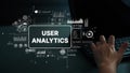 User Analytics Interface Visualization with Data Metrics and Graphs for Digital Insights and Business Intelligence Royalty Free Stock Photo