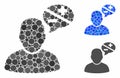 User arguments Mosaic Icon of Round Dots