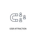 User attraction concept line icon