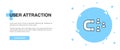 User attraction icon, banner outline