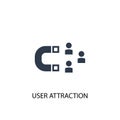 User attraction icon. Simple element