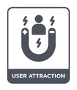 user attraction icon in trendy design style. user attraction icon isolated on white background. user attraction vector icon simple