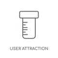 user attraction linear icon. Modern outline user attraction logo