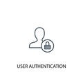 User Authentication concept line icon