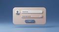 Modern 3D Login Form Interface with Neumorphic Design Royalty Free Stock Photo