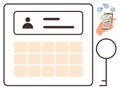 User Authentication Process via Digital Verification and Secure Login Key Concept Royalty Free Stock Photo