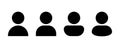 User avatar glyph icon. User profile icon set. Avatar symbol in glyph. User pictogram in solid. Stock vector illustration
