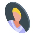 User avatar icon isometric vector. People person Royalty Free Stock Photo