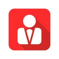 User avatar icon, sign, profile symbol, flat person icon with shadow - vector Royalty Free Stock Photo