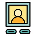 User avatar icon vector flat Royalty Free Stock Photo