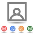 User avatar icon vector in the rectangle Royalty Free Stock Photo