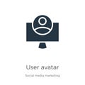 User avatar icon vector. Trendy flat user avatar icon from social collection isolated on white background. Vector illustration can Royalty Free Stock Photo