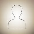 User avatar illustration. Anonymous sign. Vector. Brush drawed b