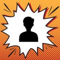 User avatar illustration. Anonymous sign. Vector. Comics style i