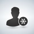 User Avatar Snowflake icon. Vector illustration