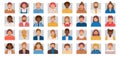 User avatars. Multiethnic people faceless portraits, personalized male and female characters userpics. Unknown customer