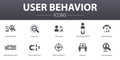 User behavior simple concept icons set