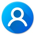 User blue circle icon design