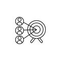 User business consumer target icon. Element of consumer behavior line icon