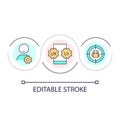 User centered application loop concept icon Royalty Free Stock Photo