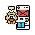 user centered design ucd color icon vector illustration Royalty Free Stock Photo