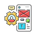 user centered design ucd color icon vector illustration